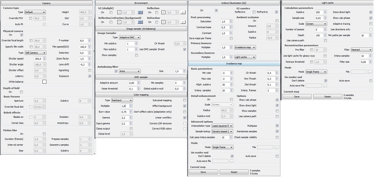 Test quality settings