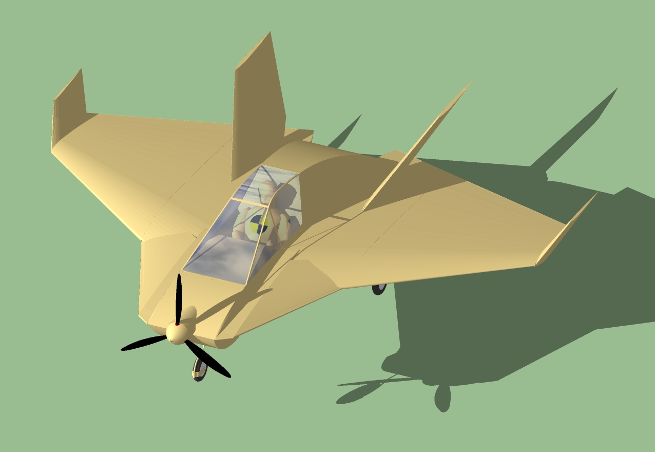 EagleRay. A double delta, single seat fighter look-a-like. Very hard to get the wings right.