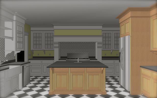 12-3 kitchen straight sketchup only
