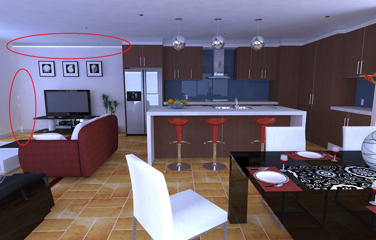 Kitchen,Living,dining