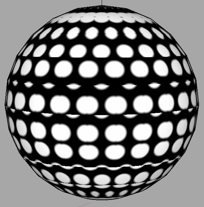 After importing a texture and applying it to the sphere
