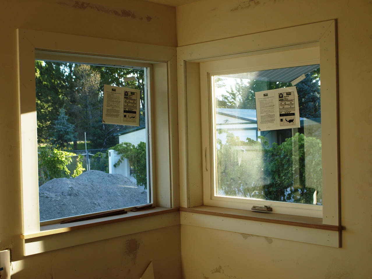 laundry room windows. . . so my wife can look out at her garden