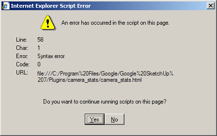 IE JavaScript error dialog