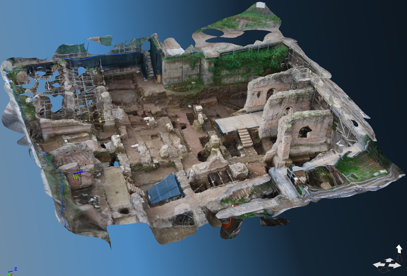 3d model of the Palatine hill excavation