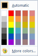 Requested color palette