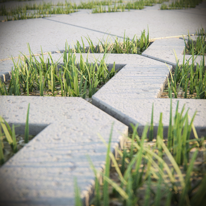 turfstone pavers + grass