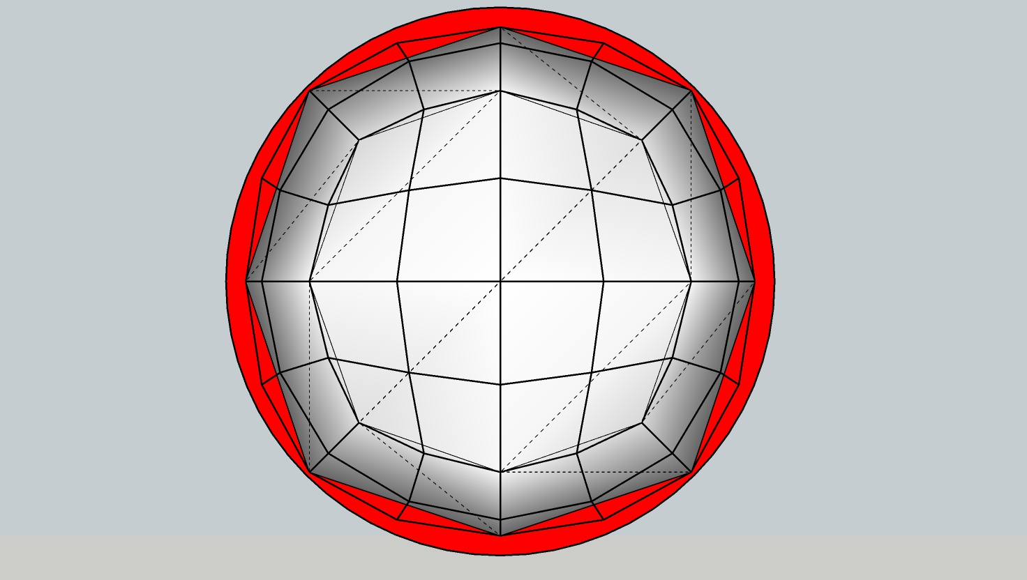 CatMull Interpolated Mesh around the Subdivided Cube