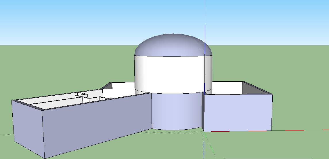 Basic structure sans openings or roof