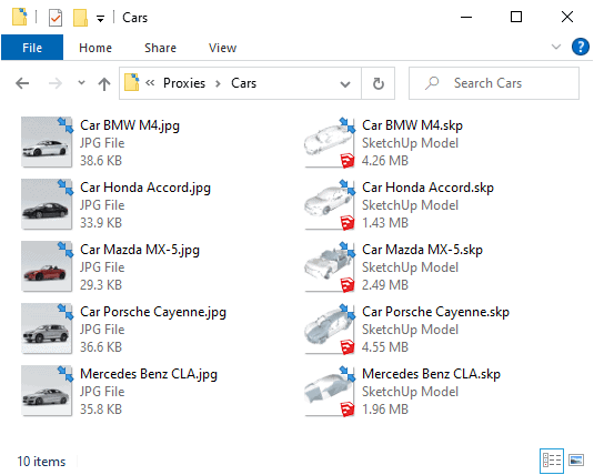 View in Windows - Custom thumbnails are saved along side the skp files.png
