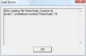 FredoScale 2 Error Screenshot