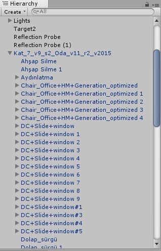 Hierarchy tab looks like this when i first imported .skp file. Then when i create a 'proper prefab', all these connections break (not blue color anymore).