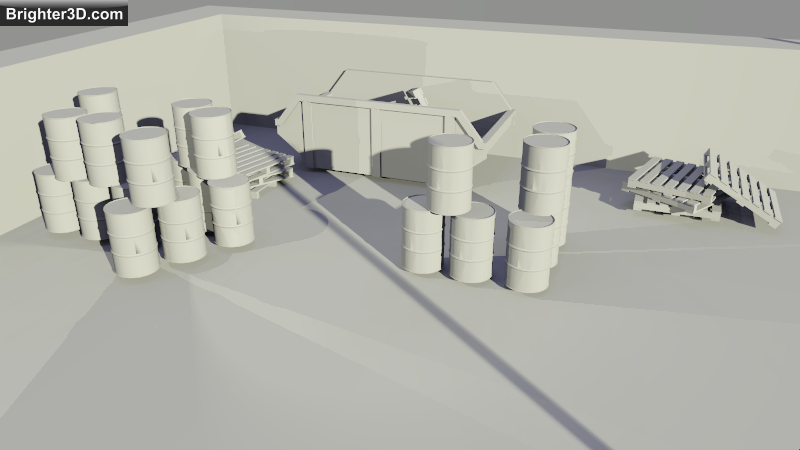 Waste area. Might add fencing but need input and ideas for more objects?