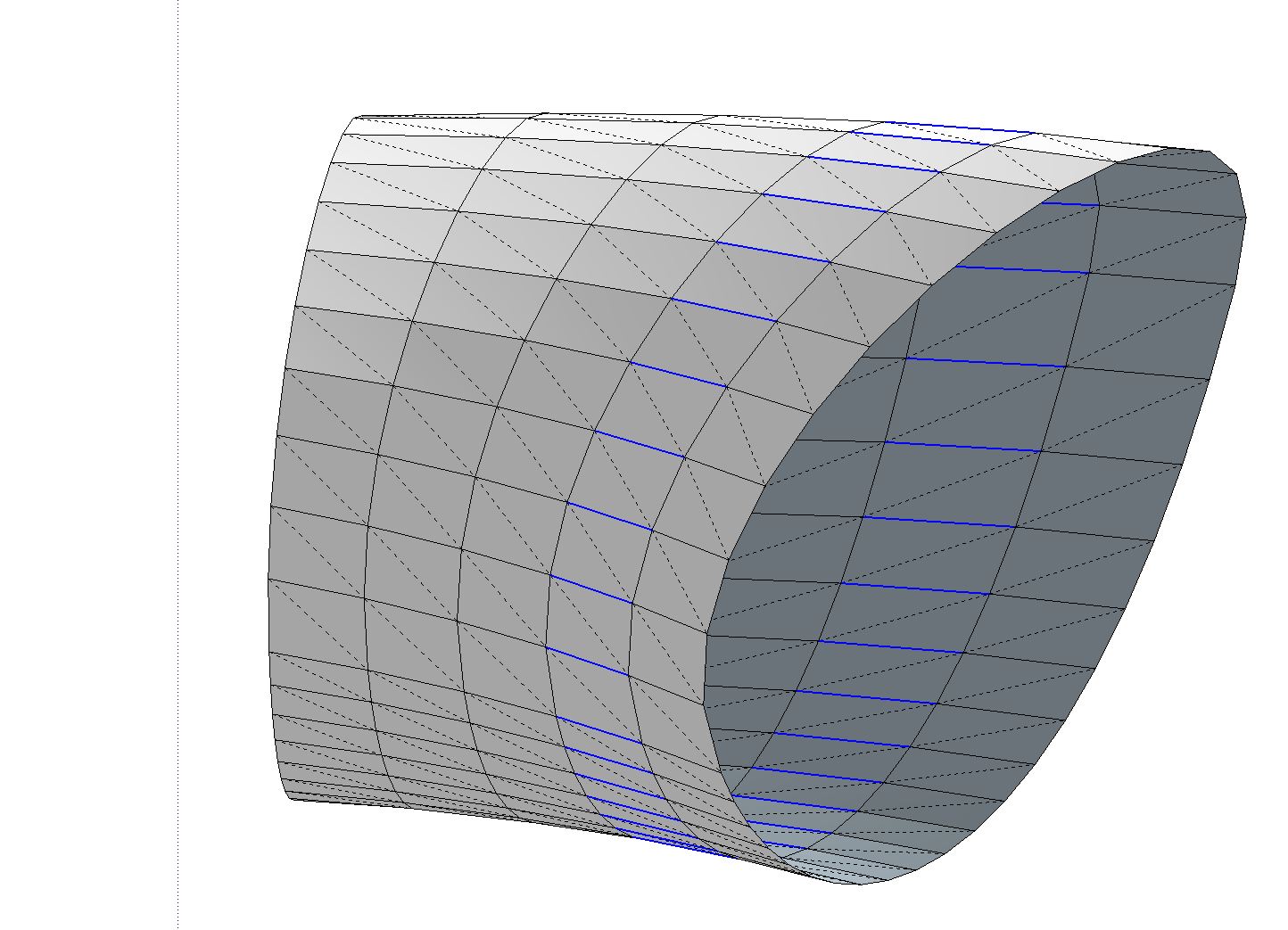 Soft/Hidden diagonals only. Useful when selecting loops+rings using QuadFaceTools.