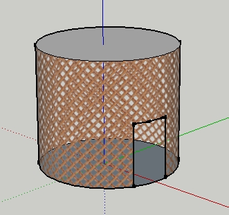 diagonal textured cylinder