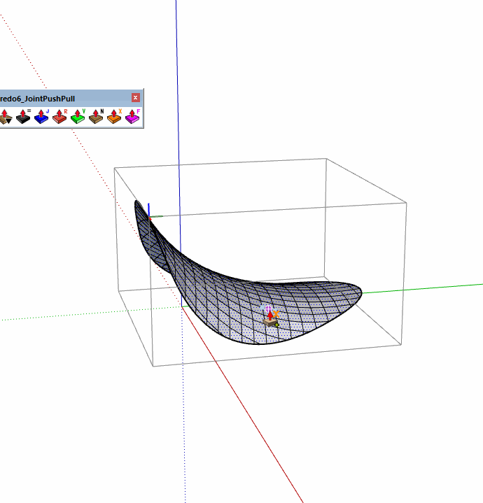 Extrude tool in JPP (X marked)