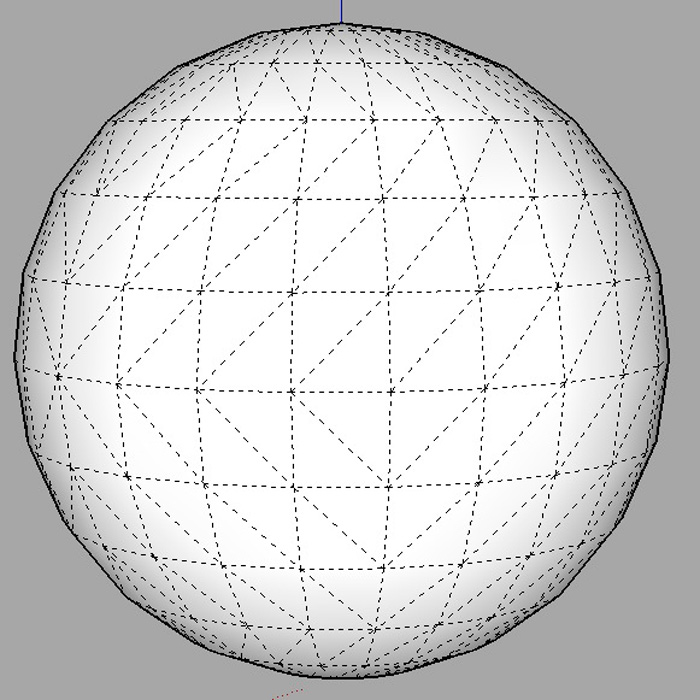 Sphere after using triangulatefaces.rb