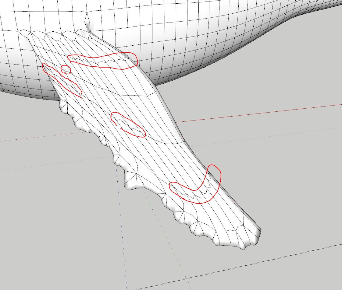 here I noticed some weird vertices