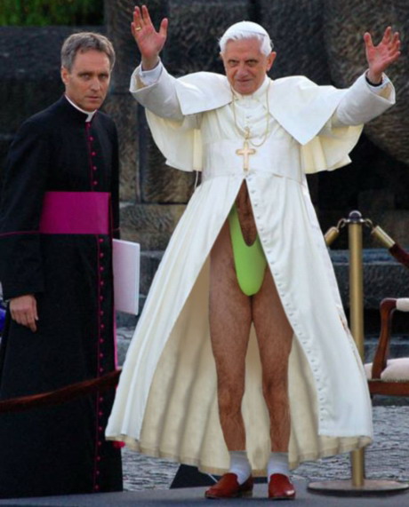 The Pope on a windy day!!!