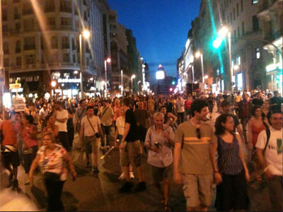 people march in the main street GRAN VIA near SOL .jpg