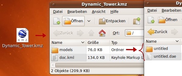 the kmz-file is a zip-archive