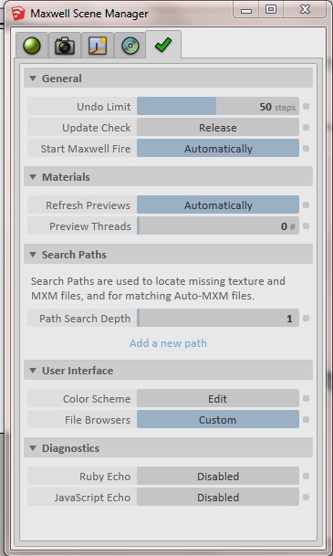 Option settings