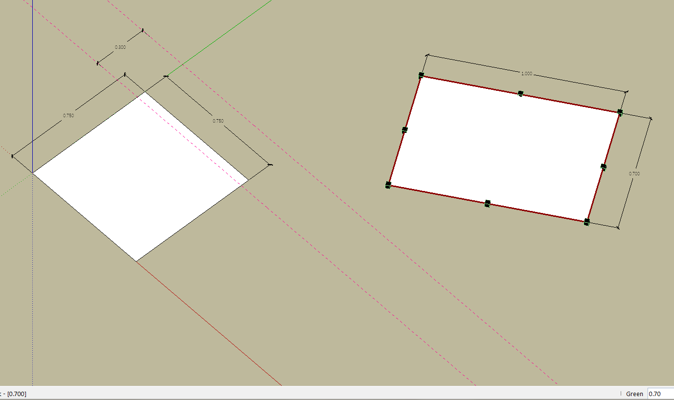 But giving a distance overrides it and in this case, a distance of .3m turns that square into a rectangle of (1m,0.8m).