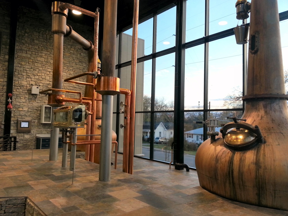 The distillery- copper stills imported from Scotland