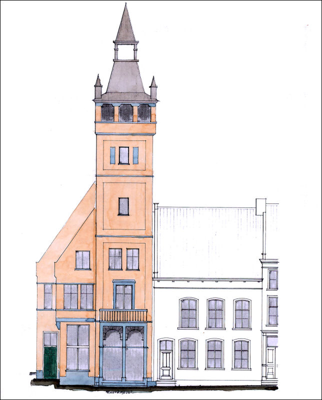 This drawing is the proposal of a local architect.