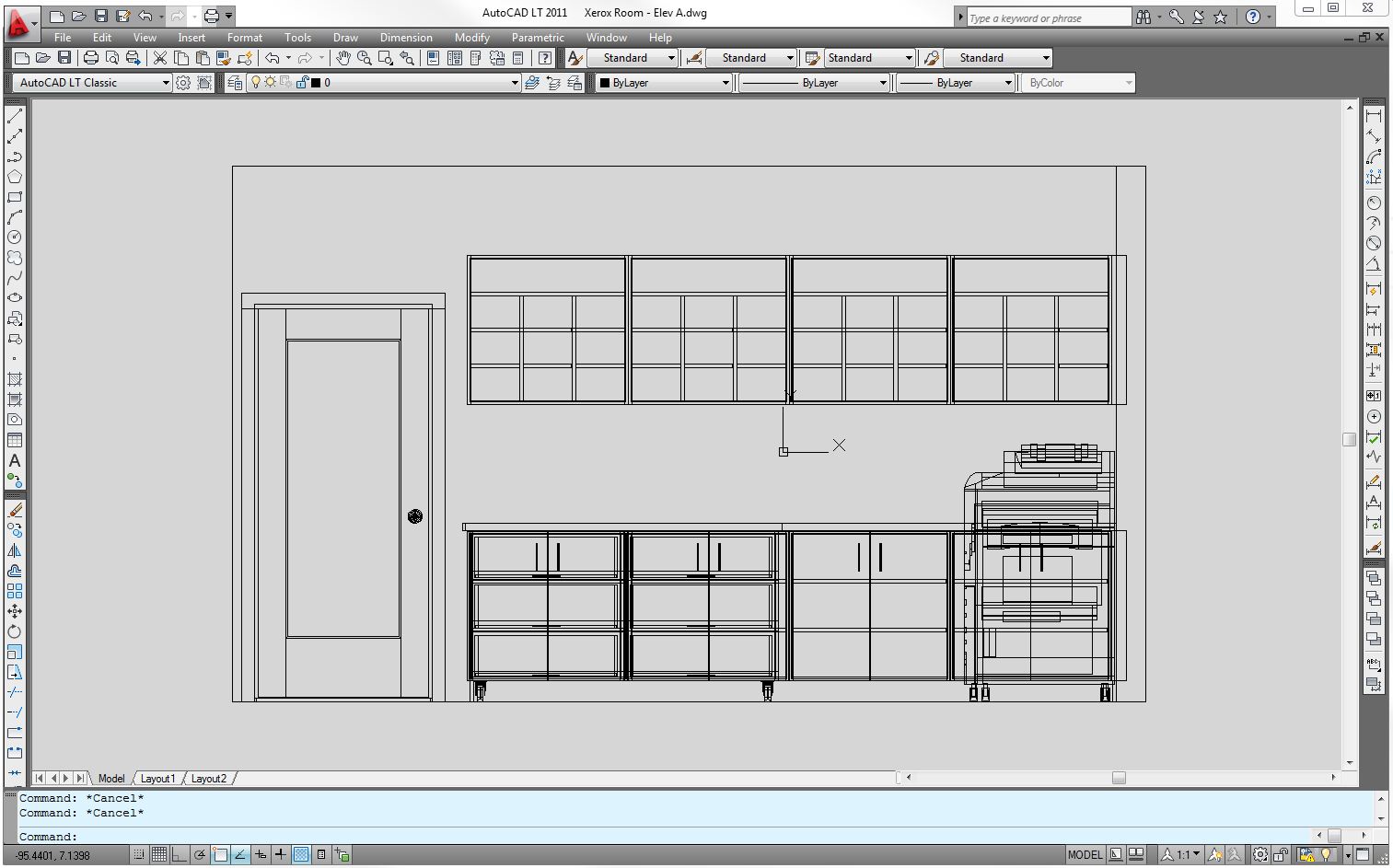Exported into AutoCad showing all hidden lines on elevation... huh?!