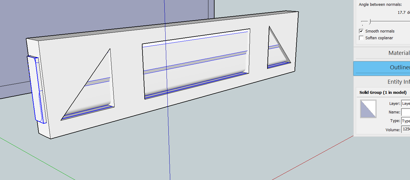 extrude to length of template