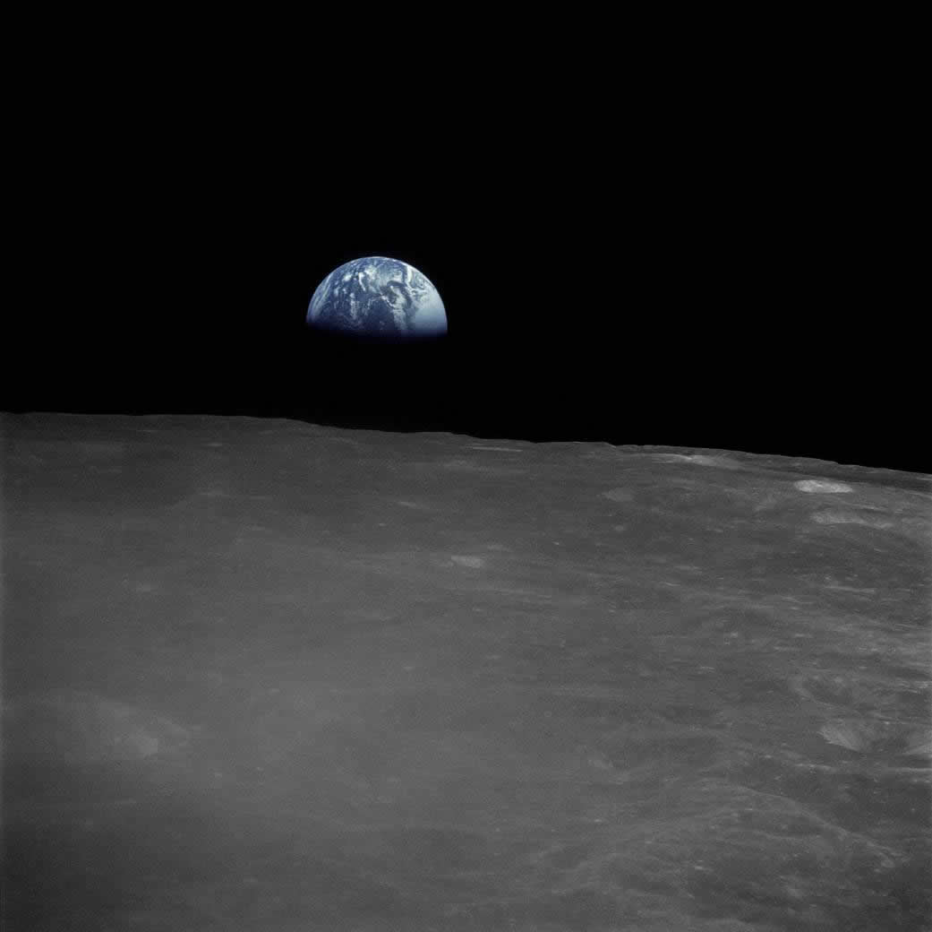 Earthrise.From Apollo 13.1971.