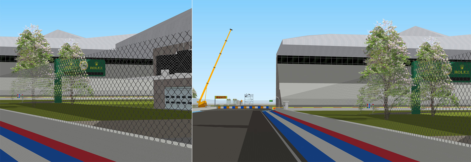 Comparison between Sketchup display (left) and sketchup 2d export (right)