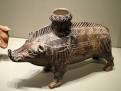 Boar Vessel  600 500 BC Estruscan ceramic